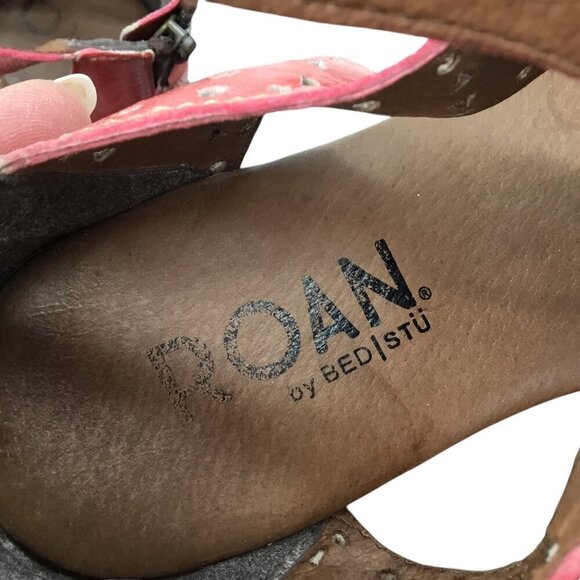 Roan by Bed Stu Kit Cutout Gladiator Leather Sandals Ankle Zip Back Size 7 Flats - Picture 12 of 12